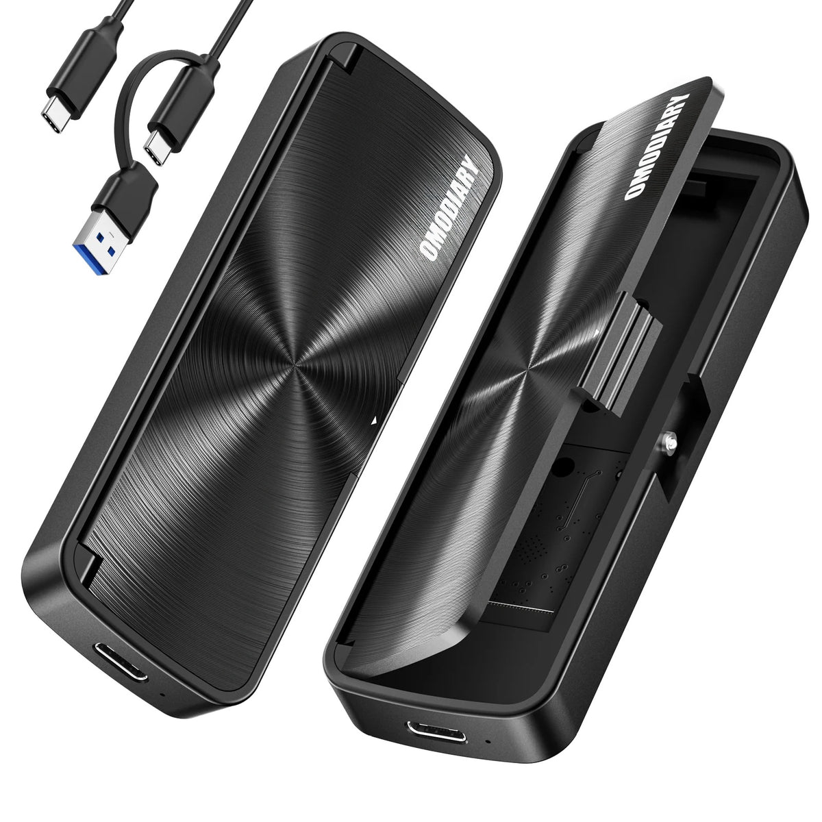 OMODIARY OMO-UM212 M.2 NVMe SSD Enclosure USB3.2 10Gbps Easy to PC Gaming&Data transfer