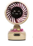 OMODIARY Little QQ Portable Oscillating Desk Fan, 3600mAh Rechargeable Mini Fan, Brushless Motor 3-Speed 120° Swing Quiet Cooling Fan for Home Office Travel