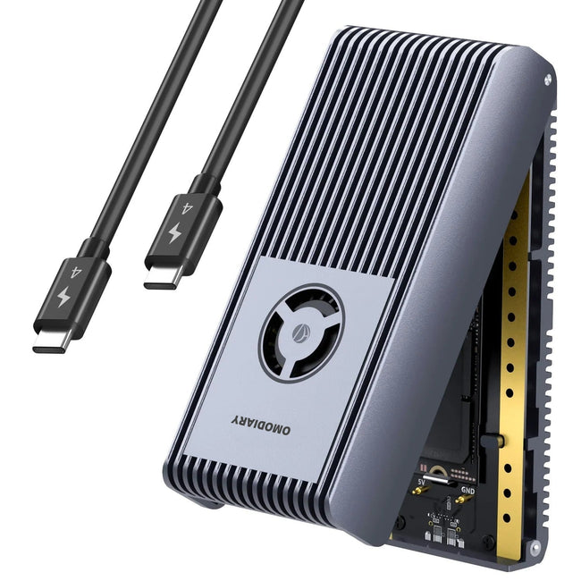 OMODIARY Best USB4 NVMe SSD Enclosure 40Gbps for Mac & Windows – Tool-Free Aluminum Case