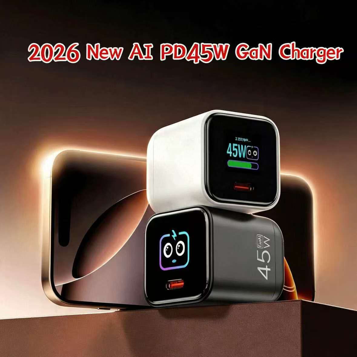 New AI PD45W GaN Charger OMO-AP45WHTA