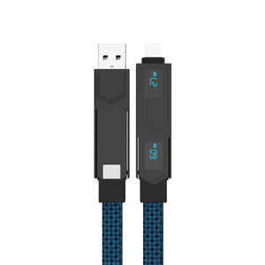 60W 4-IN-1 MAGNETIC CABLE | DUAL-SCREEN POWER DISPLAY | OMO-ASC002