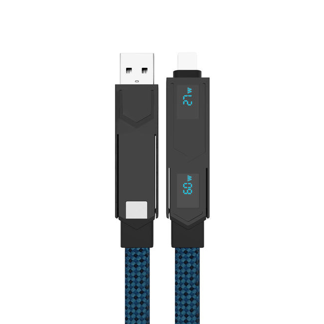 60W 4-IN-1 MAGNETIC CABLE | DUAL-SCREEN POWER DISPLAY | OMO-ASC002