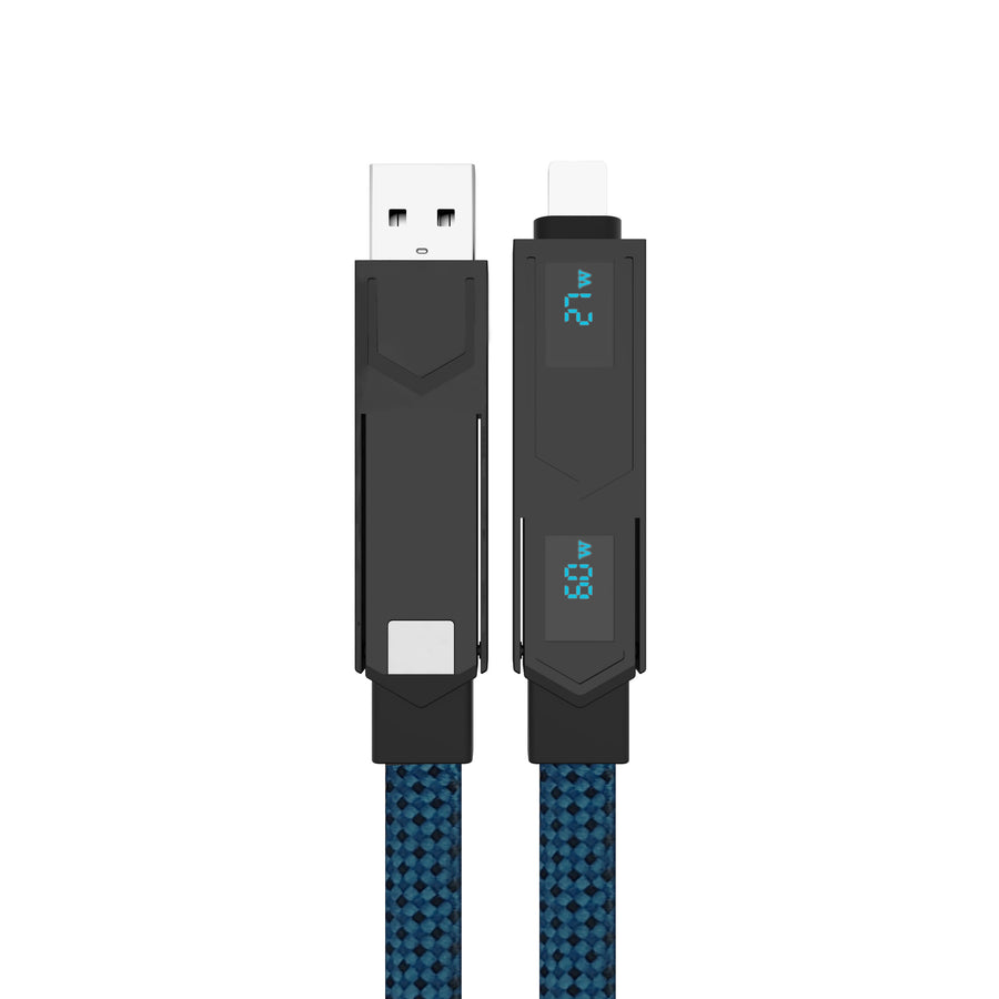 60W 4-IN-1 MAGNETIC CABLE | DUAL-SCREEN POWER DISPLAY | OMO-ASC002
