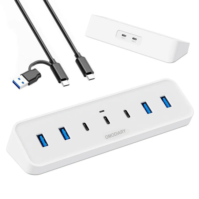 OMODIARY 7 Ports USB 3.2 GEN1 Hub,5 Gbps for Gamer/ worker