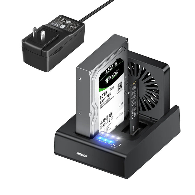 OMODIARY 4 Bay M.2 SSD Docking Station with Offline Clone – External NVMe Dock for Data Backup