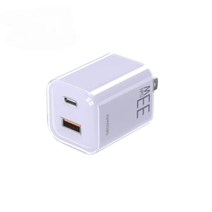 OMODIARY OMO-30W0982A 33W GaN Fast Charger | Dual Port (USB-C PD + USB-A QC) Ultra-Compact Power Adapter with PPS