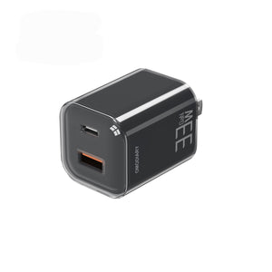 OMODIARY OMO-30W0982A 33W GaN Fast Charger | Dual Port (USB-C PD + USB-A QC) Ultra-Compact Power Adapter with PPS