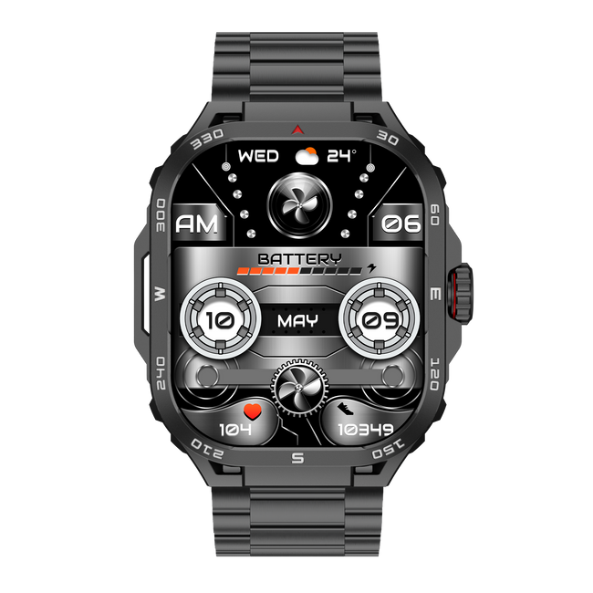 OMO‑SGW20P Rugged Smartwatch | Military Grade Smart Watch with Bluetooth Call, NFC, Heart Rate & Blood Oxygen Monitor