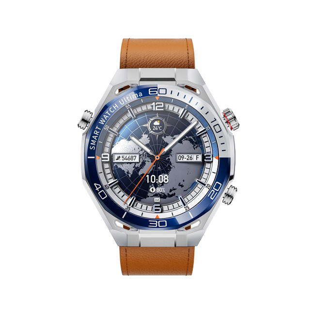 OMO-SSK55Luxury Men Smartwatch | Premium Green Bezel Design, Long Battery & Fitness Tracking