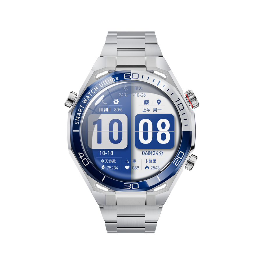 OMO-SSK55Luxury Men Smartwatch | Premium Green Bezel Design, Long Battery & Fitness Tracking