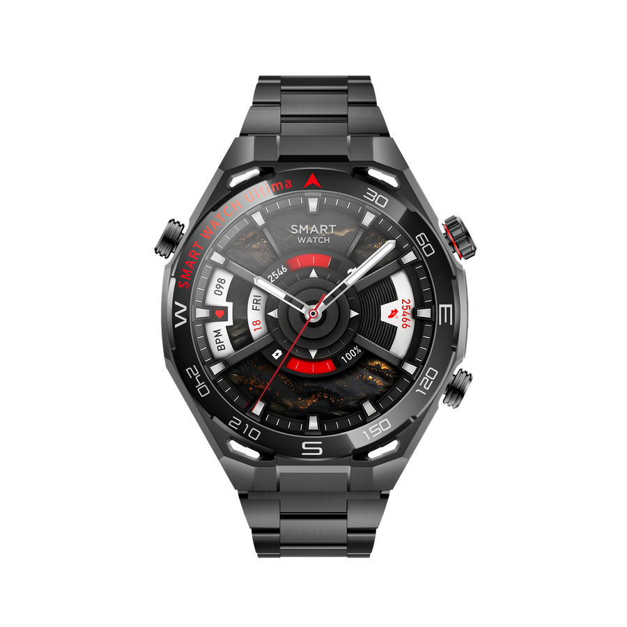 OMO-SSK55Luxury Men Smartwatch | Premium Green Bezel Design, Long Battery & Fitness Tracking