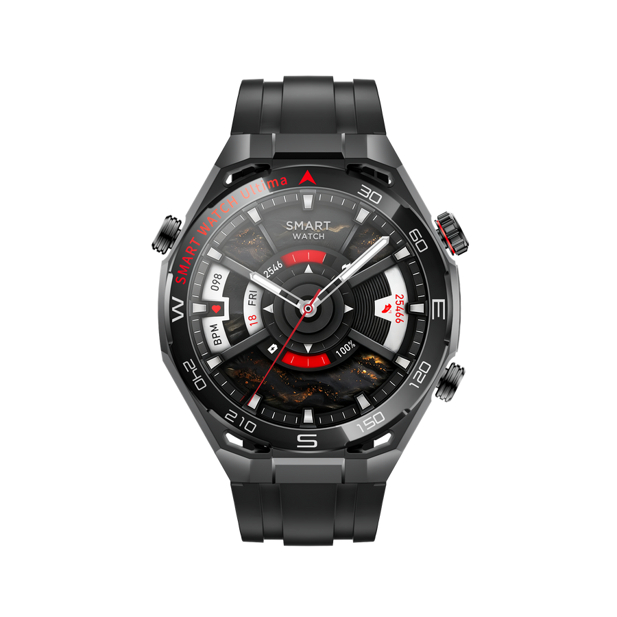 OMO-SSK55Luxury Men Smartwatch | Premium Green Bezel Design, Long Battery & Fitness Tracking