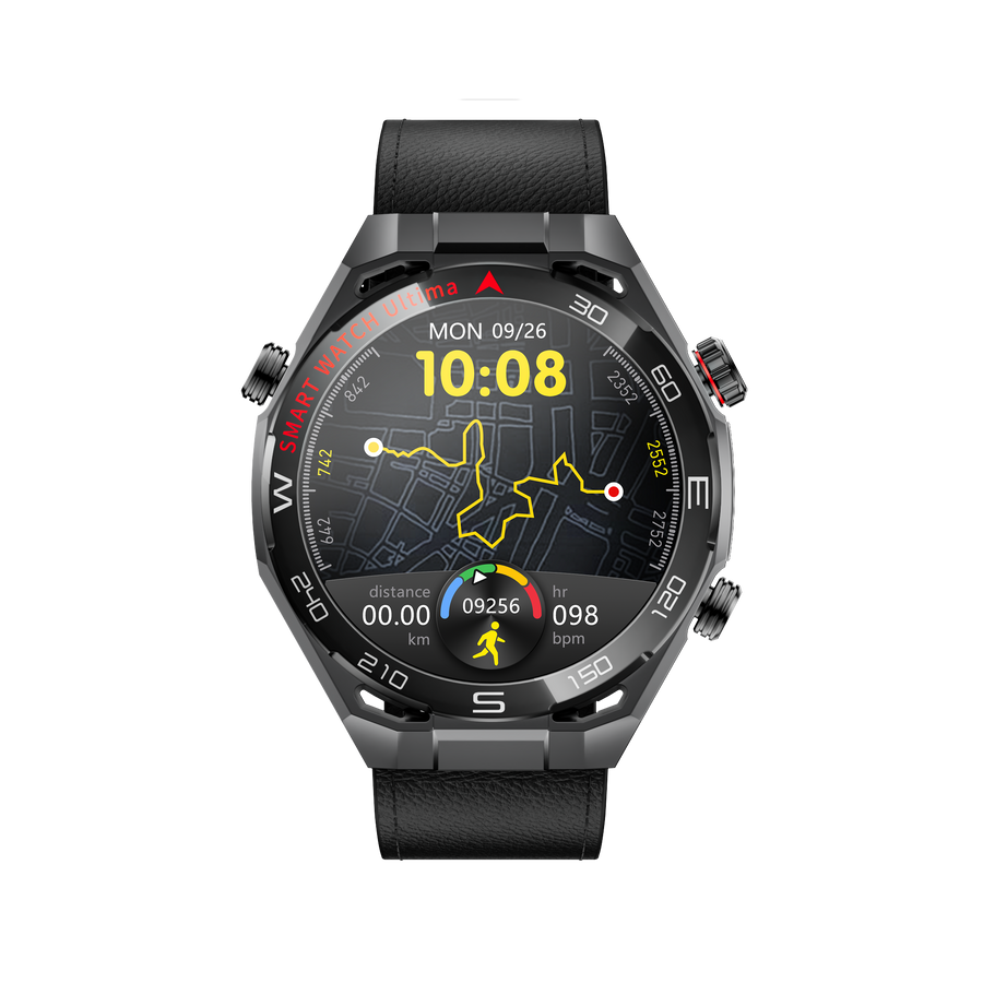 OMO-SSK55Luxury Men Smartwatch | Premium Green Bezel Design, Long Battery & Fitness Tracking