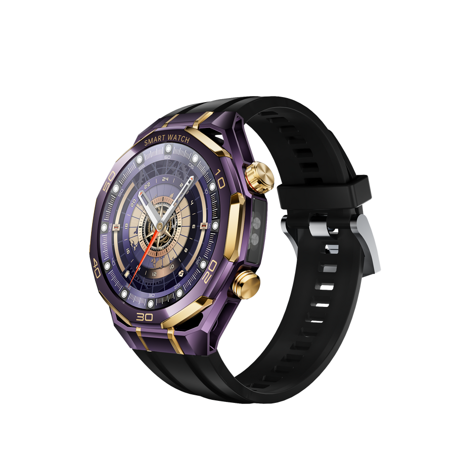 OMO-SK55P Luxury Smart Watch for Men | Crown on the Wrist, Stainless Steel, Long Endurance & Health Monitoring