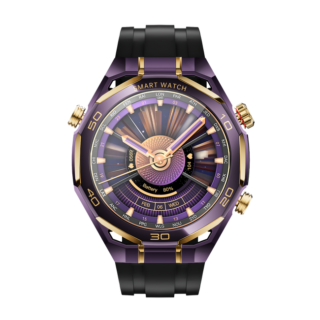 OMO-SK55P Luxury Smart Watch for Men | Crown on the Wrist, Stainless Steel, Long Endurance & Health Monitoring