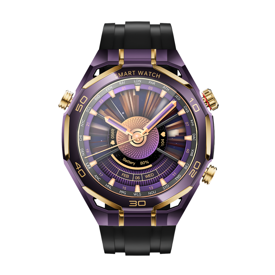 OMO-SK55P Luxury Smart Watch for Men | Crown on the Wrist, Stainless Steel, Long Endurance & Health Monitoring