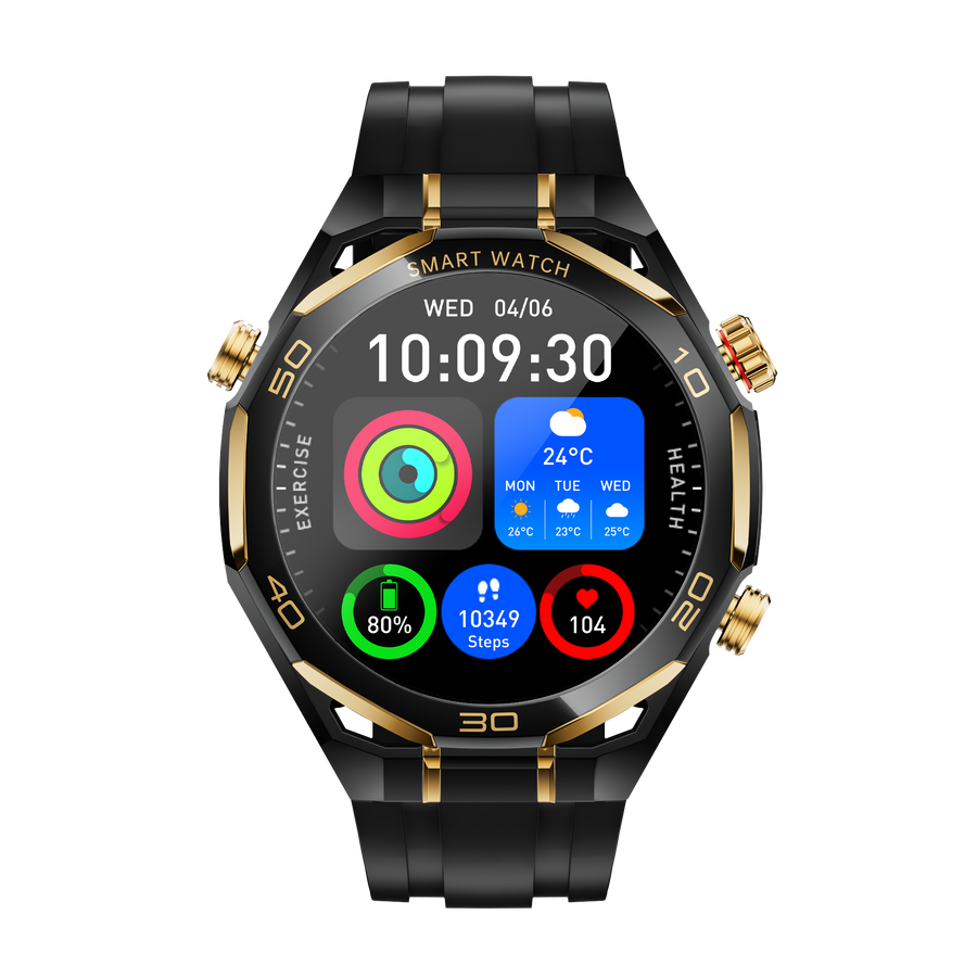 OMO-SK55P Luxury Smart Watch for Men | Crown on the Wrist, Stainless Steel, Long Endurance & Health Monitoring