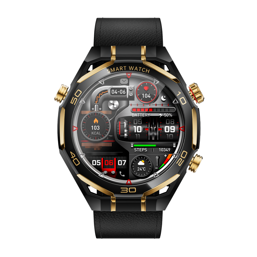 OMO-SK55P Luxury Smart Watch for Men | Crown on the Wrist, Stainless Steel, Long Endurance & Health Monitoring