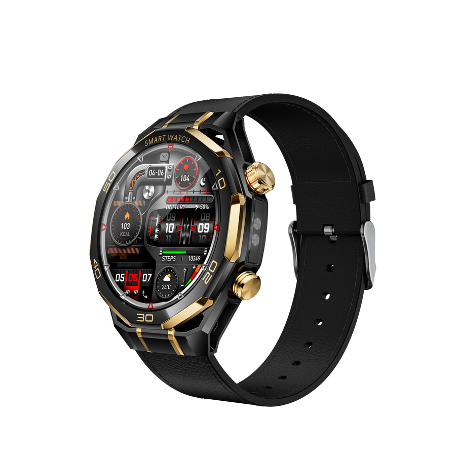 OMO-SK55P Luxury Smart Watch for Men | Crown on the Wrist, Stainless Steel, Long Endurance & Health Monitoring