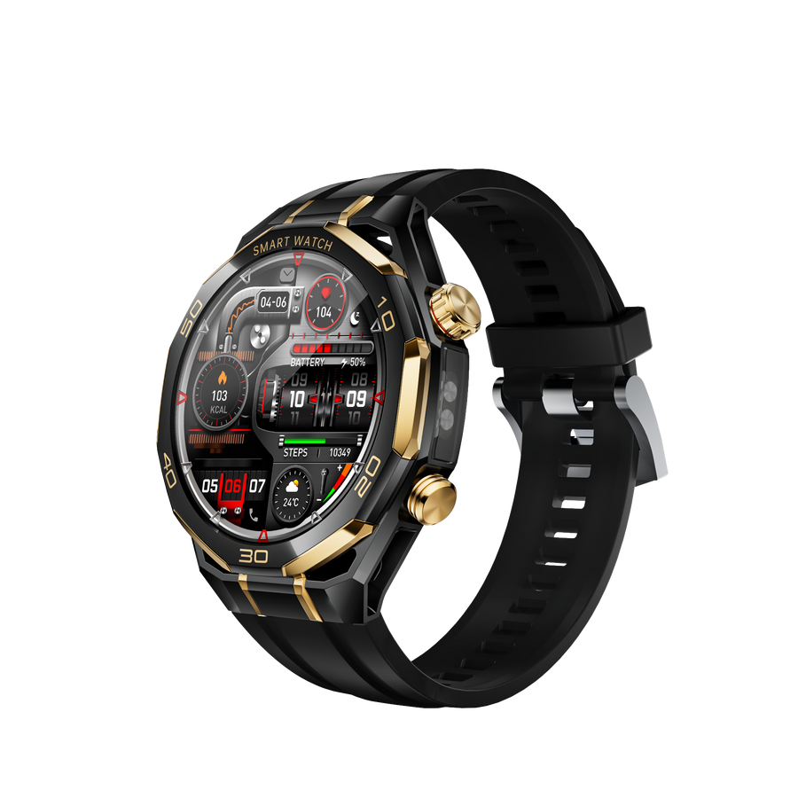 OMO-SK55P Luxury Smart Watch for Men | Crown on the Wrist, Stainless Steel, Long Endurance & Health Monitoring
